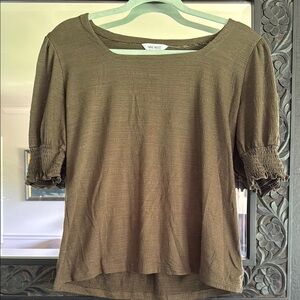 Nine West Smocked Blouse with 3/4 Sleeves